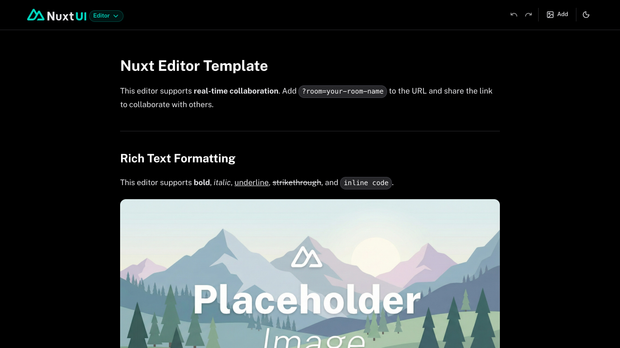 Template Editor screenshot
